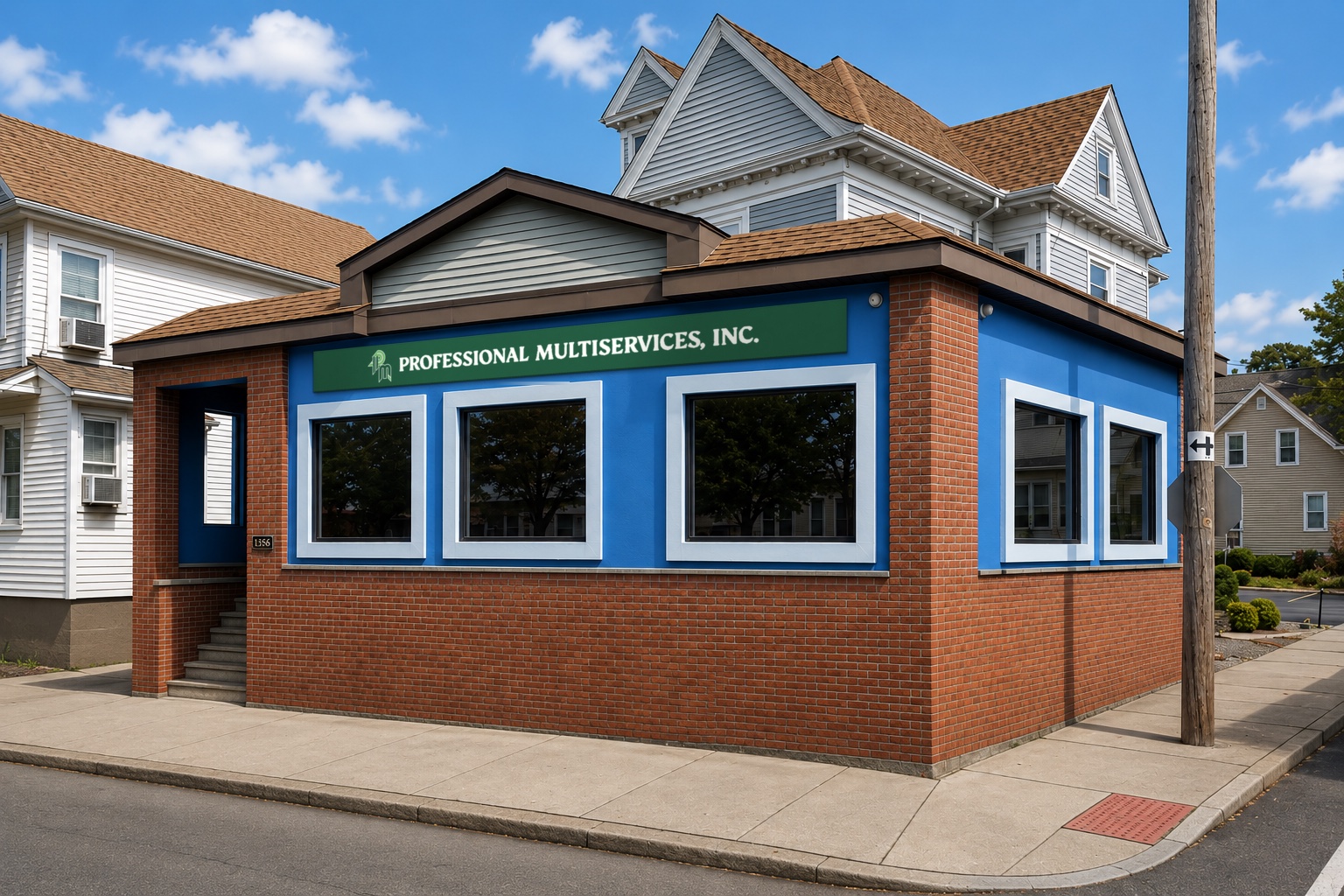 The Professional Multiservices, Inc. office building at 1356 Broad Street, Providence, Rhode Island
